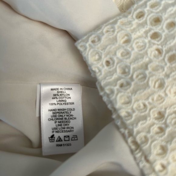 CeCe Cream Lace Jacket blazer with Collar Dillards exclusive  NWT Sz-L. K7 - Picture 8 of 10